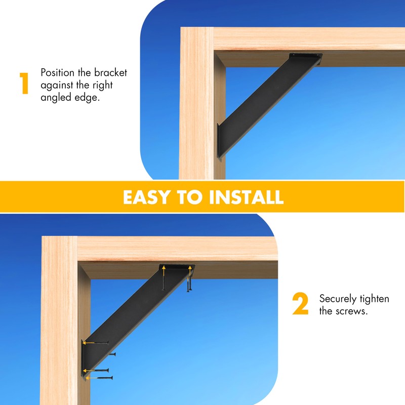 8 Pcs Pergola Brackets, 45-Degree Angle Bracket, Specially for Reinforcing