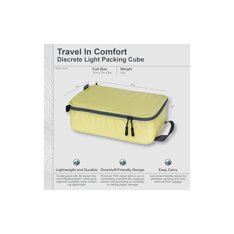 Cocoon Discrete Packing Cube Light Medium Yellow