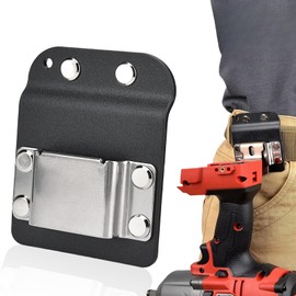 Drill Belt Holder, Drilling Tool Holster for Tool Belt, Flat Belt Clip for Drills, Clip-on Tool Belt Holder, Stainless Steel Hook, Tape Measure Holder, Belt Clip for Belts Up to 2 Inches