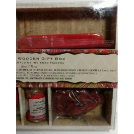 Flora Classique Wooden Incense Gift Set Sticks, Cones,Oil &Assessories Brand New