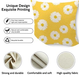 Cirzone Outdoor Pillow Covers Waterproof，18x18 Set of 4 Summer Floral Basket Print Outdoor Throw Pillows,Decorative Outdoor Cushion Covers for Funiture Patio Garden Home