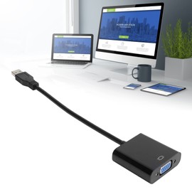 Tangxi Adaptador USB3.0 a VGA, Adaptador USB 3.0 a VGA Macho a Hembra, Convertidor de Audio Y Video 1920x1080 a 5.0 Gbps para 7/8/10