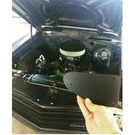 Unbranded Wiper Motor Delete Panel 1970-1972 Chevelle el Camino (Powder coat Flat Black)