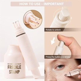 Faux Freckle Stamp Pen MEDIUM Color Fake Freckles Makeup Tool,Natural Lifelike Freckle Makeup Pen with Soft Dots for Effortless Sun-Kissed Look