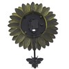 Wall Hanging Flower Clock with Analog Number Face - Sunflower