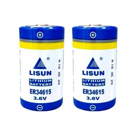 (2-Pack) ER34615 3.6v 19000mah Size D Lithium Battery for Multipurpose PLC Programmer, ER34615 Battery