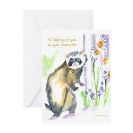 CafePress FERRET Sympathy Folded Greeting Card Glossy