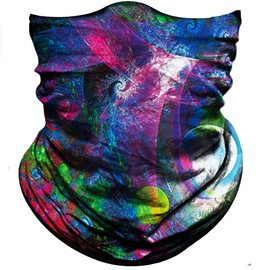 Obacle Seamless Bandana for Rave Face Mask Dust Wind Sun Protection Galaxy Tube Mask Headwear Bandana for Women Men Festival Party Motorcycle Riding Fishing Outdoor (Starry Sky Multicolor)