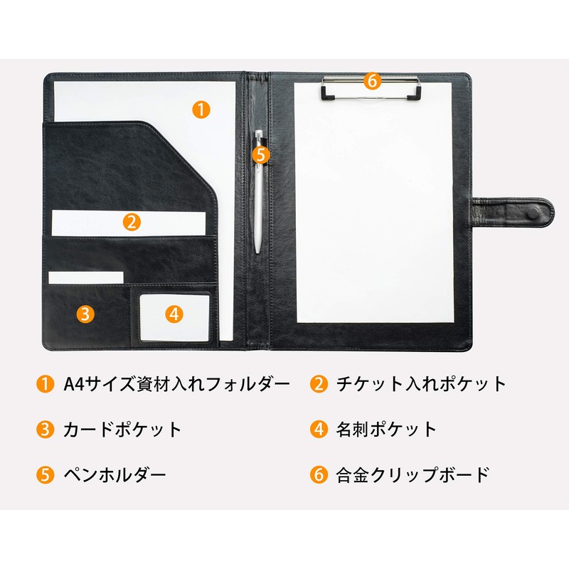 Clipboard Folder Leather Conference Pad Desk Pad Signature Folder A4 Document