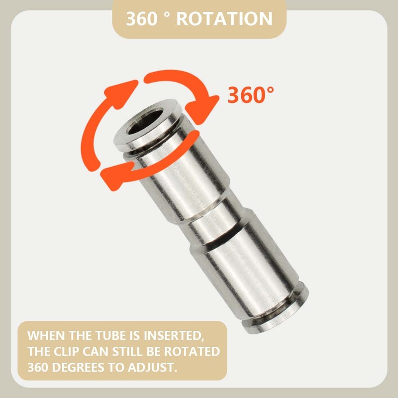 Bwintech 3 pieces 10 mm straight pressure in connection pneumatic