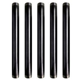 Supply Giant 1/2 Inch x 60 Inch Black Steel Pipe, Threaded Half Inch Malleable Fitting Build DIY Vintage Furniture, (Pack Of 5)