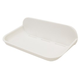 Towa Sangyo Soap Dish, White, Approx. 6.1 x 3.4 x 2.0 inches (15.5 x 8.6 x 5.2 cm)