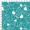 GRAPHICS & MORE Cute Hearts Love Pattern on Teal Turquoise