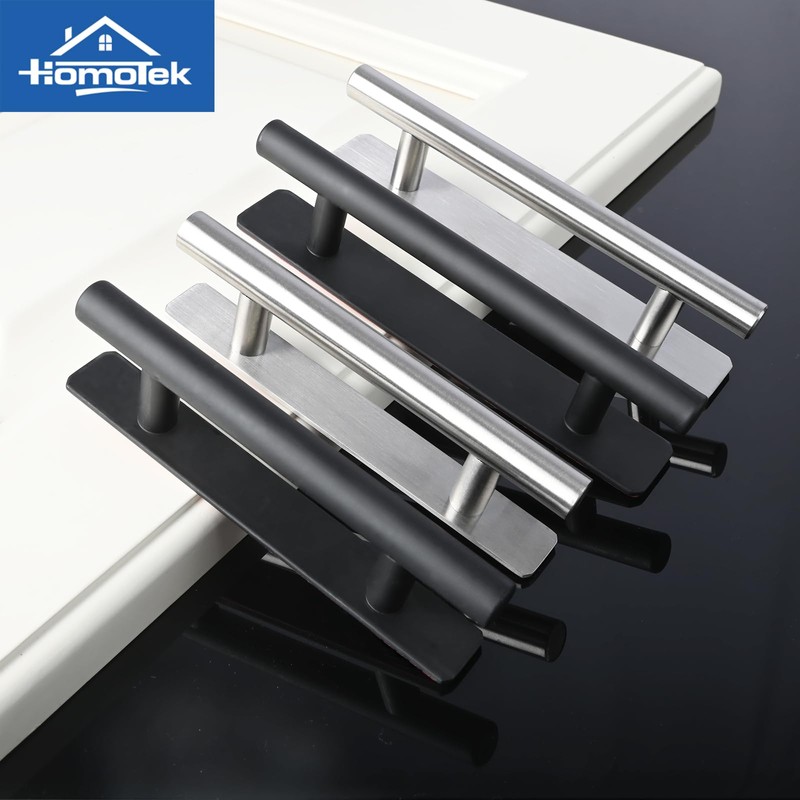 HOMOTEK 2 Pack Self-Adhesive Sliding Closet Door Handles Instant Self-Stick