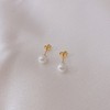 Gift packaging 14k pearl necklace and earrings silver set gold