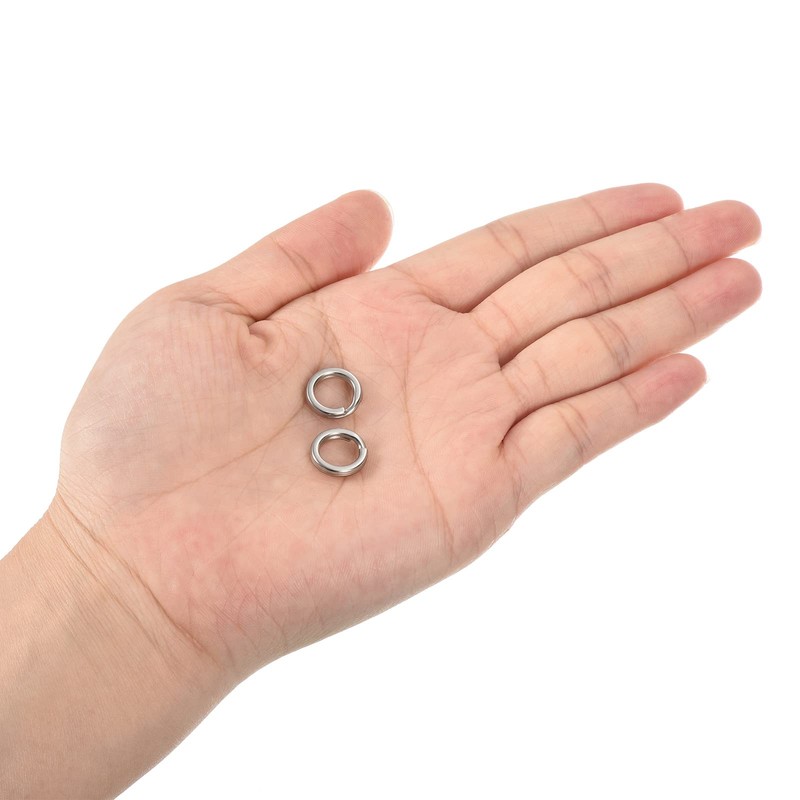 PATIKIL 50pcs 1.6mm x 12mm Fishing Split Rings 304 Stainless