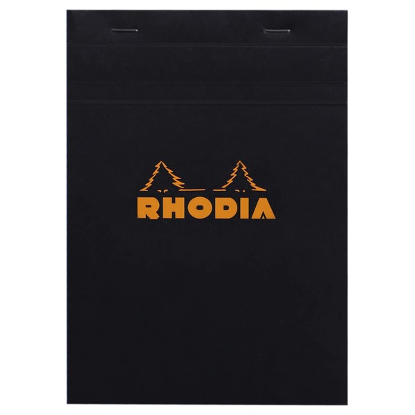 Rhodia Classic French Paper Pads Graph 6 in. x 8 1/4 in. Black (162009C)