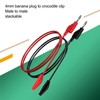 4mm Banana to Crocodile Clip Test Lead Stackable Soft Flexible