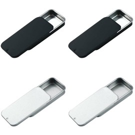 4 Pcs Empty Slide Top Metal Tin Containers Rectangular Tins Box Containers for Candies, Jewelry, Crafts, Pills, Lip Balm, Storage Kit