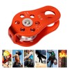 Rock Climbing Pulley Fixed Sideplate Single Sheave Pulley Orange Lift