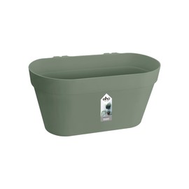elho Loft Urban Green Wall Pot Duo 28 - Flower Pot for Balcony & Outdoor - Ø 28.0 x H 13.2 cm - Green/Pistachio Green