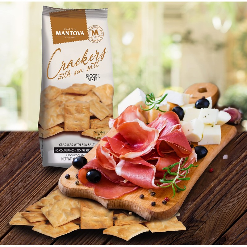 Mantova Crackers with Sea Salt, 6.17 oz. (Pack of 2),