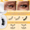 QUEWEL Magnetic Lashes Natural Look, 1 Pair Reusable Magnetic Eyelashes