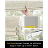 No Tools No Drill Cordless Roman Shades for Indoor Windows
