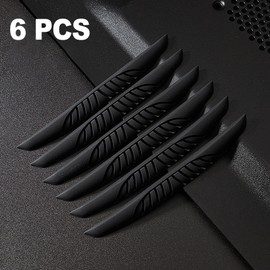 OioTuyi 6 Piece Car Door Edge Protector Set, Black Rubber Edge Protector, Protection Sticker for Car Doors