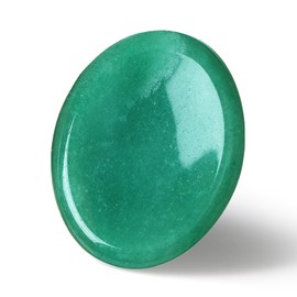 QINJIEJIE Green Aventurine Worry Stone Crystal Worry Stones Thumb Gemstone Oval Crystals Healing Stones Palm Stone Stress Relief Reiki Healing Meditation