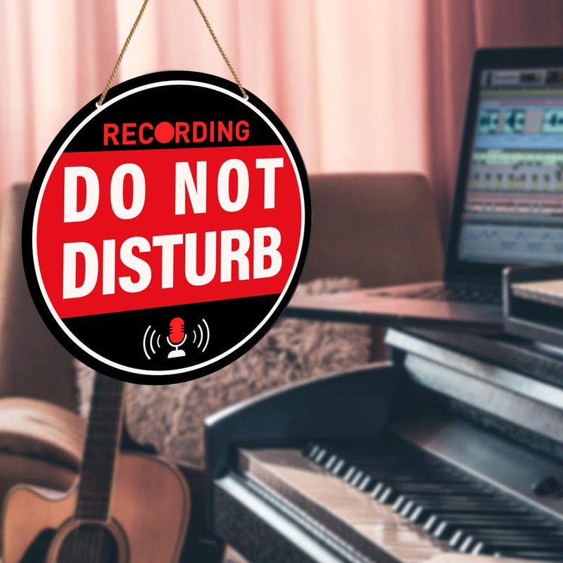 HSNBT Recording Studio Door Sign, Recording in Progress Do Not