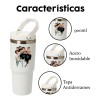 Termo Alto Acero Inoxidable Bts Integrantes Kpop 900 Ml Blanco