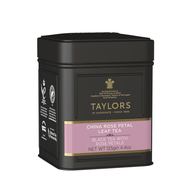 Taylors of Harrogate China Rose Petal, Black Tea, Loose Leaf,