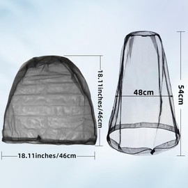 Wholelovein 8 Pack Gray & Black Mosquito Covers Wearable Head Net Face Mesh Protecting Net Mosquito Fly Insects Bugs Preventing for Outdoor Activity