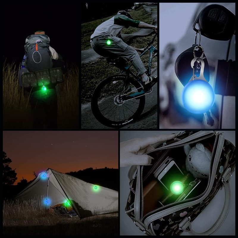 Pack of 6 Dog Collar Pendants, LED Light Pendants, Light