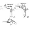 Hafele America 343.90.710 Pie-Cut Corner Cabinet Hinge, 78 Degree Opening