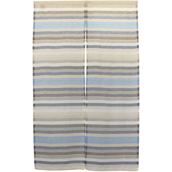 SunnyDayFabric Noren, Itawa, Scandinavian Style, A, Blue, Approx. 33.5 inches (85 cm) x 59.1 inches (150 cm) Length