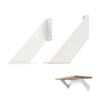 ChasBete Shelf Bracket White 10cm Vintage, Shelf Brackets Metal Wall