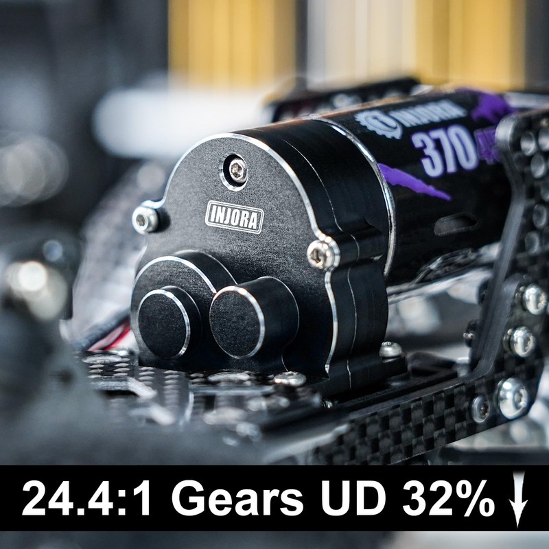 INJORA CNC Aluminum Complete Transmission with 370 Brushed Motor 45T
