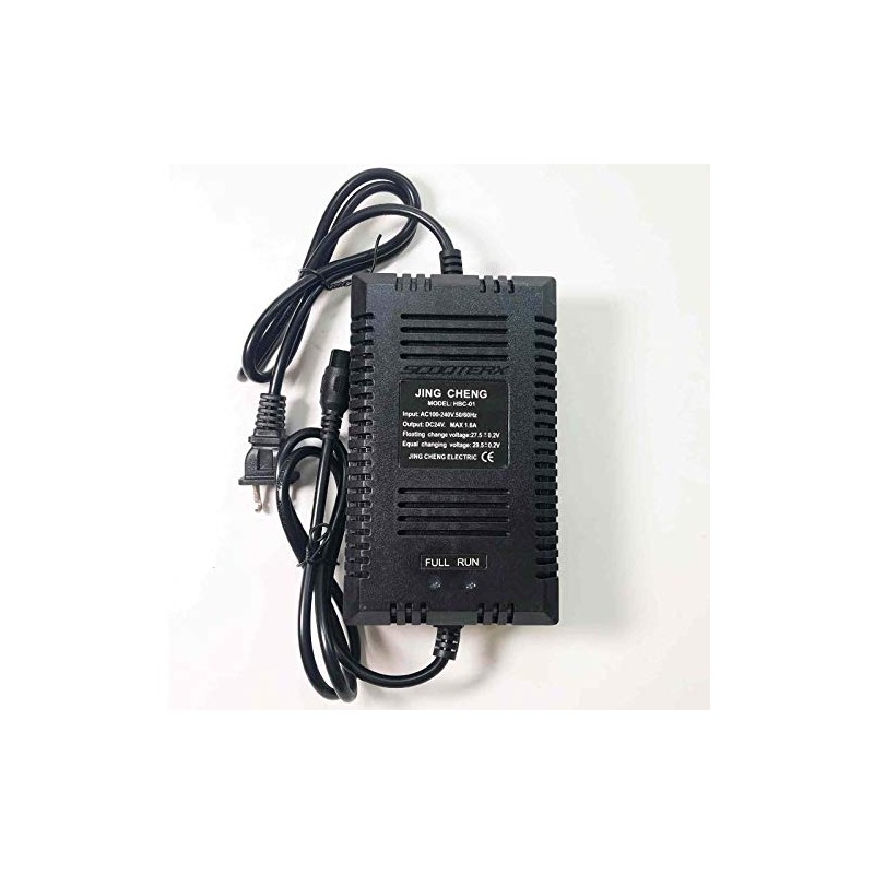 ScooterX 24 Volt Charger 1.6 amp 3 Prong Socket fits