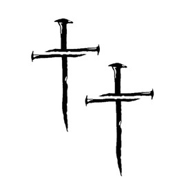 XTRAYXRAY Cross of Nails NOK Sticker Jesus Christian Car Decal Funny Window Bumper Decal Sticker Suitable for Cars, Trucks Black 2Pcs