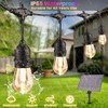 Larkvue 100FT(2x50FT) RGB Solar Outdoor String Lights with Remote, Multicolor&Warm