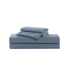 TRULY SOFT Green Solid Blue Twin 3 Piece Sheet Set, Solid Color Themed, Oeko-TEX Certified Confidence