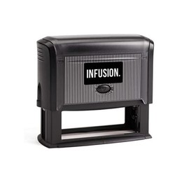 Infusion Self-Inking Custom Rubber Stamp (Personal or Business Use) - Choose from 16 Colors (1" x 3-1/4")