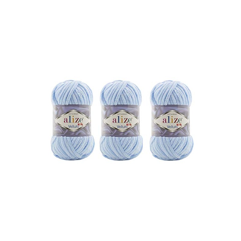 Alize Velluto 100% Micropoliéster para manta de bebé, lote de