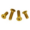 MACHSWON 10PCS M5 Brass Cross Countersunk Head Screws M5*40mm Brass