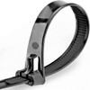 Oksdown 100 Pack Reusable Cable Ties Black 300mm×7.6mm Heavy Duty