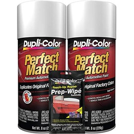 Duplicolor Universal White Touch-Up Paint (8 oz.) Bundle With Prep Wipe Towelette (3 Items)