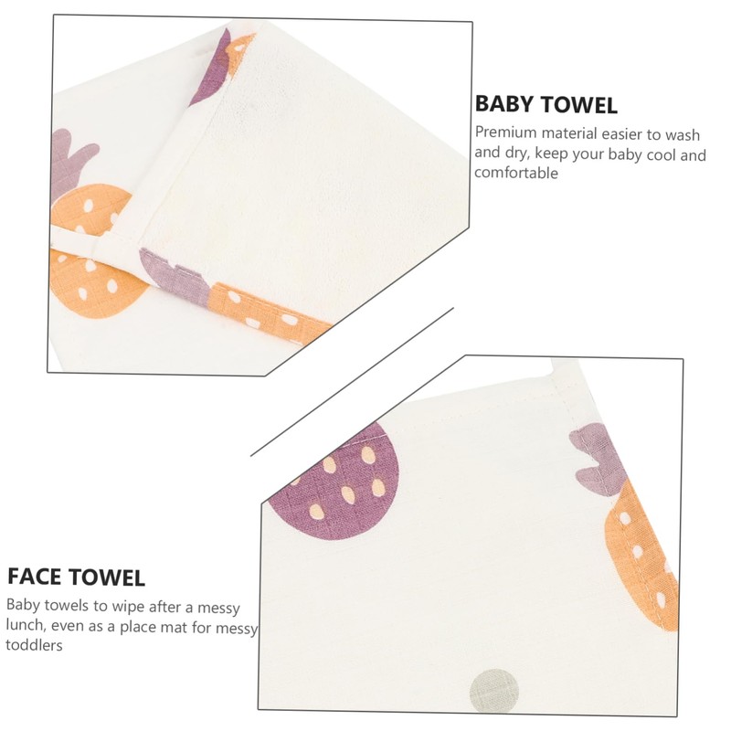 Kisangel 1Pc Cotton Face Towel Drying Square Handkerchief for Newborns