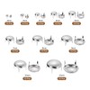 sourcing map 100Pcs Silver Round Dome Rivets, 10 Sizes Brass
